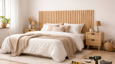 Cabecero de cama DIY: 5 ideas fáciles con listones, tela o palets (y cómo fijarlo)