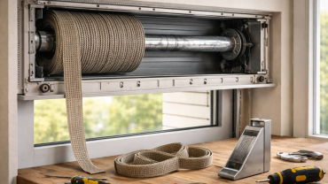 Reparar una persiana que no sube o se ha atascado: cinta, lamas y recogedor
